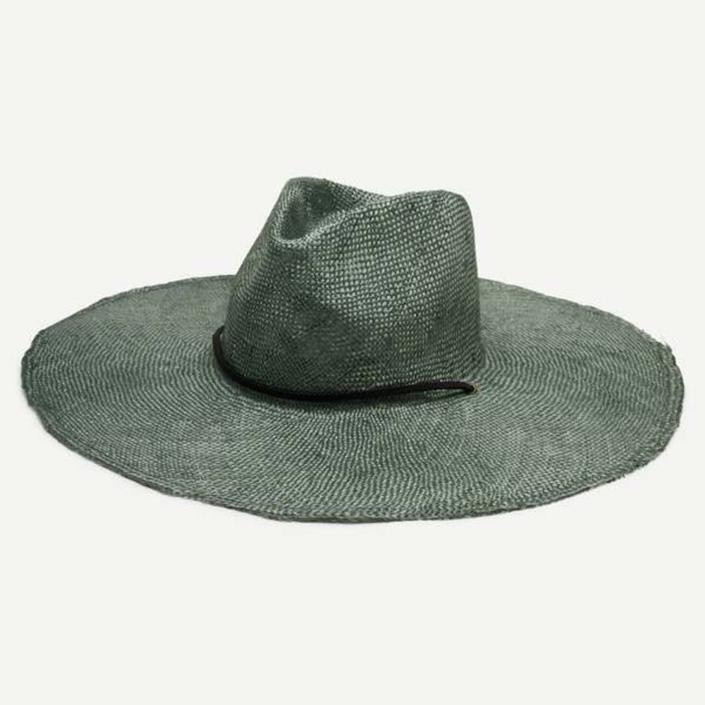 wyeth pia ultra wide brim western fedora straw summer festival hat indigo